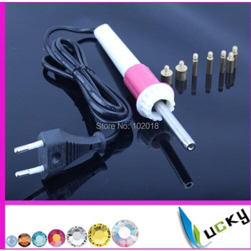 Past CE certification! very safe! Fast Heated! Iron on HotFix Rhinestone Applicator Gun shape Wand 1pcs/lot Heat-fix Tool