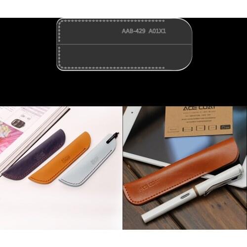 1 Pc Pen Bag Template Transparent Acrylic Template Leather Crafts Leather Sewing Tools DIY Handmade