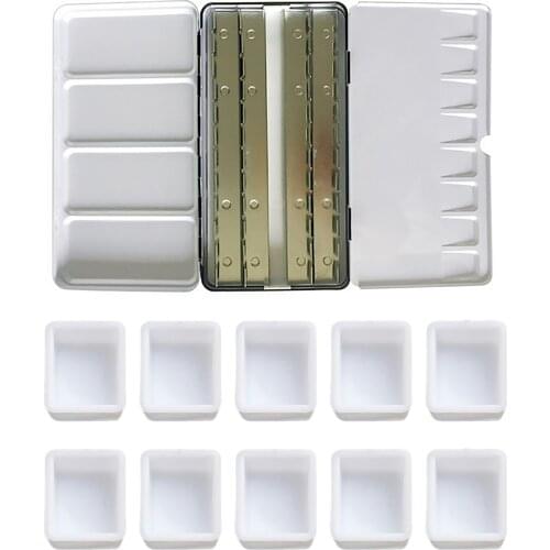 Empty Watercolor Paint Tins 48 Box with 24pcs Full Paint Pans Artists Students DIY Painting Watercolor Half Paint Pans Kit Set