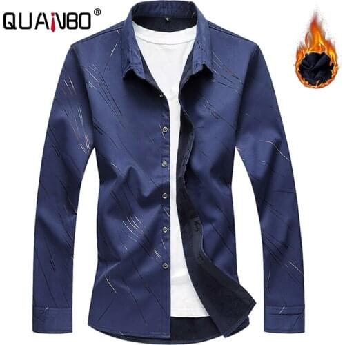Мужские теплые рубашки QUANBO China At AliExpress