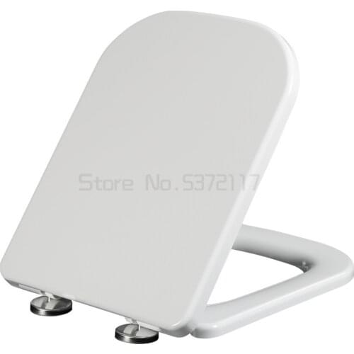 Toilet seat PP Square shape Quick Release soft Close toilet lid Length 430mm to 455mm Width 355mm to 365mm GBP17291PF