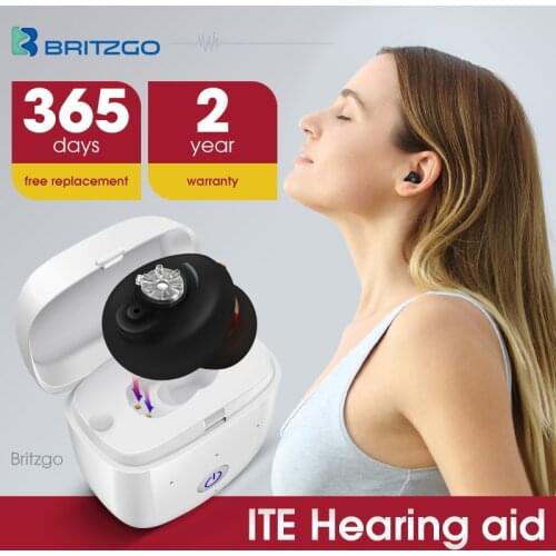 Britzgo Hearing Aid Hearing Amplifie, Mini Digital Wireless Stealth Portable Rechargeable Sound Amplifier Dead Aid BHA-611