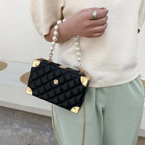 Shoulder Bag Designer Crossbody Bag Backpack Handbag Purse Women Bag Diamond Lattice Fashion 2021 New Chain Beaded PU Leather