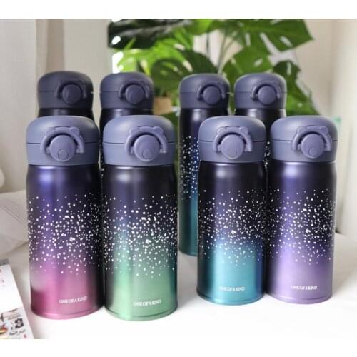 Starry Sky 304 Stainless Steel Vacuum Cup Thermos Water Bottle Flasks Insulated Cup Travel Bottle festive party gift 500ml 350ml