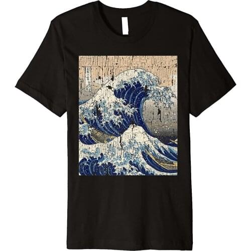 Hokusai The Great Wave off Kanagawa Japanese T-shirt Tee