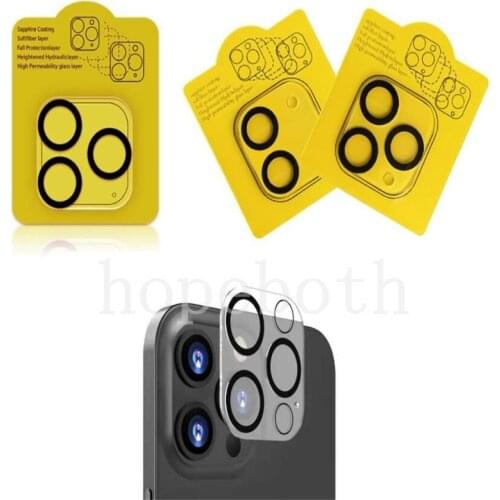 50PCS For IPHONE 12 pro max/11 Pro Max/11 pro/12 mini TOP 3D Full Covered Clear Back Camera lens Tempered Glass screen protector