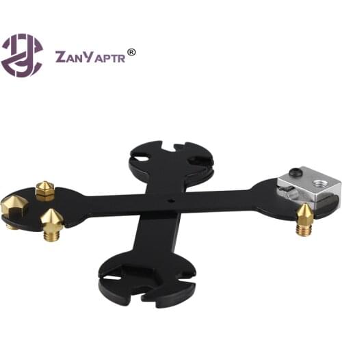 3D Printer Parts Nozzle Wrench 5 IN 1 Wrench Stay 6mm to 20mm Steel Spanner Wrench Flat For E3D MK8 MK10 Nozzle tool
