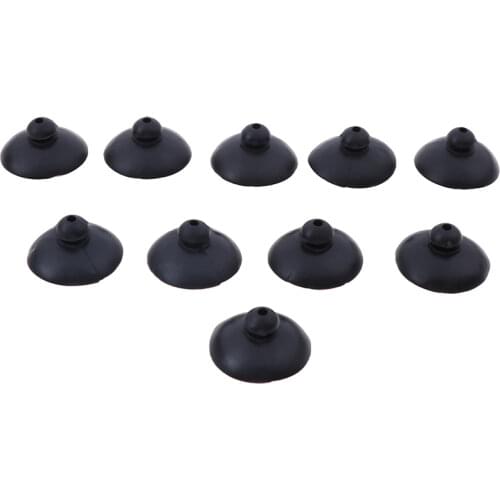 10pcs Black Soft Silicone Suction Cup Clip Sucker Holder Fish Aquarium Tank