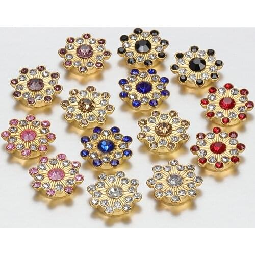 50pcs 14mm Multicolor Rhinestone Cabochons Round Crystal Bezel Patch For Handmade Craft Material Jewelry Making DIY Accessories