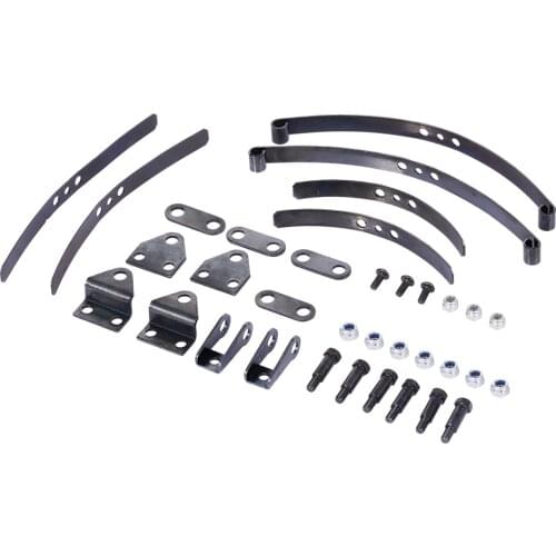 For 1/14 Tamiya Tractor Truck Front & Rear Leaf Spring Suspension Steel Holder Bar Set RC Parts