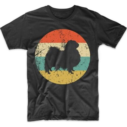 Vintage Japanese Chin Dog Icon Funny Dog Lovers Gift T-Shirt. Summer Cotton O-Neck Short Sleeve Mens T Shirt New Size S-3XL