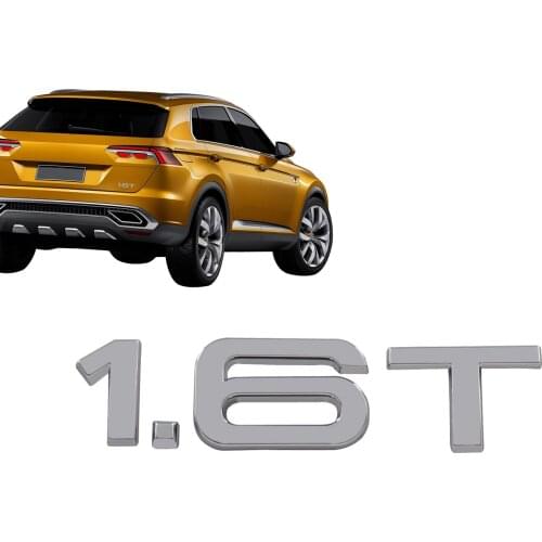 Chrome 1.6 T 1.6T for Auto Car Fender Trunk Lid Emblem Decal Badge Sticker