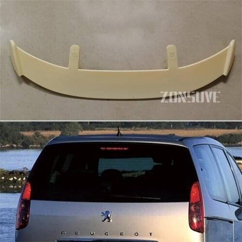 Use For Peugeot 807 Spoiler ABS Plastic Carbon Fiber Look Hatchback SUV Roof Rear Wing Body Kit Accessories