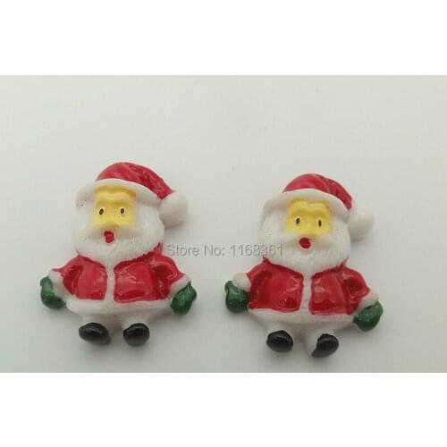 1pcs/lot resin flat back smile Christmas father 23mm Cabochons Hair Bow Center DIY Christmas decration C111-8