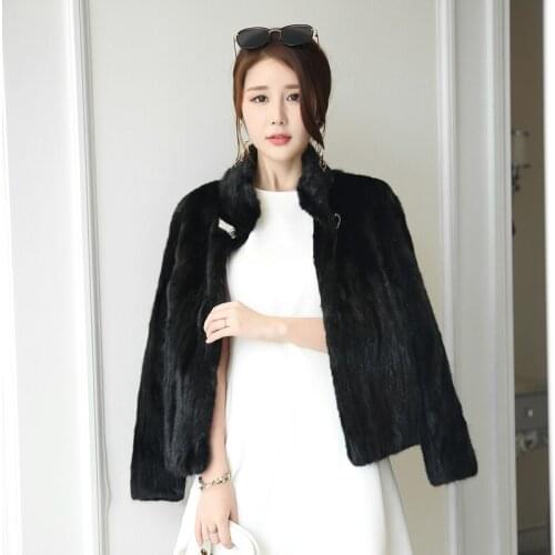 Plus Size Jacket 4xl Real Mink Fur Coat Autumn Winter Coat Women Clothes 2018 Korean Vintage Fur Overcoat Chaqueta Mujer MY1050