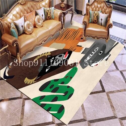 Cute Little Animals 3D Print Rectangle Carpet Mat Outdoor Rug Home Textile Carpets Cartoon Non-slip Floor Carpet Hallway Doormat