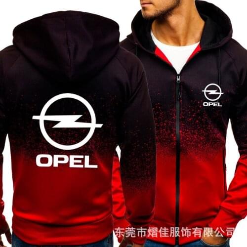 Fashion Mens Hoodies OPEL Casual Harajuku Gradient color Cardigan Coat Mens Fleece Outdoor Sweatshirts zipper Jacket
