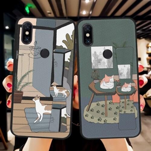 Anime Cartoon Cat Soft Case For XiaoMi Mi Mix 2 2S 3 Mix2 Silicone Bracket TPU Cover For Xiaomi Mi Max 2 3 Pro