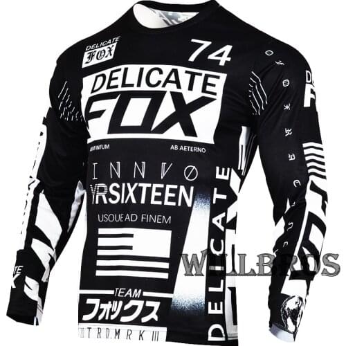 Delicate Fox 360 Flight Jersey MX Dirt Bike Offroad Motocross Motorbike Racing Summer T-shirt Mens Long Sleeve