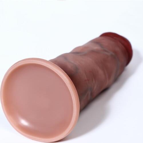 New Arrivals 7in Realistic Dildos Sliding Foreskin Females Masturbation Tools Huge Suction Cup Penis Fake Lesbian Adult toys