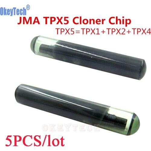OkeyTech 5pcs/lot Original 3 in 1 Car Key Chip JMA TPX5 Cloner Chip Glass Auto Transponder Chip Replacement for TPX1 TPX2 TPX4
