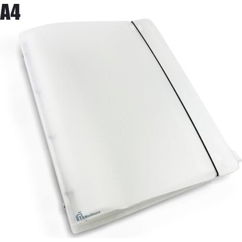 A4 Binder Planner Transparent Frosted Notebook Loose-leaf Binder 6Pcs 4-Hole Binder Zipper Clip Binder Pocket Cash Envelope PVC