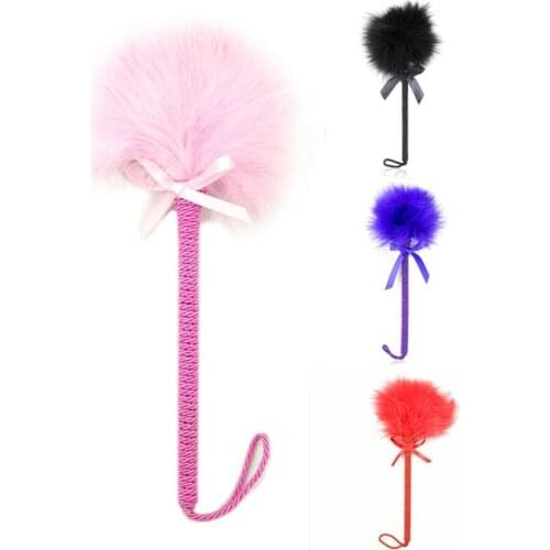 Feather Kinky 25cm Spanking Tickler Whip Bondage Slave Flogger Erotic Fetish Flirting BDSM Sex Toys For Adult Couples 4 Colors