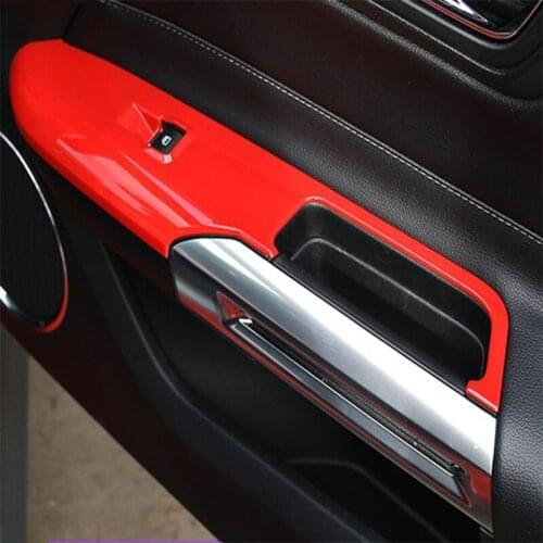 Car Window Lift Panel Armrest Modified Decorative Shell for Ford Mustang 2015-2019 Auto Interior Accessories