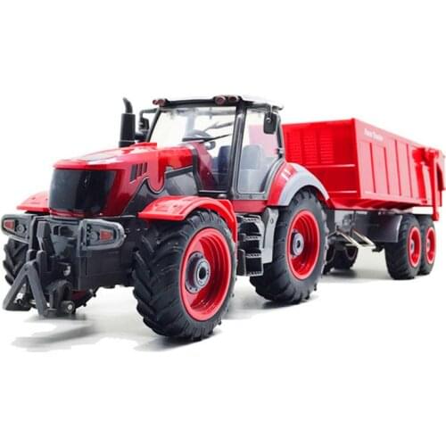 NEW RC Truck Farm Truck Remote Control 6 Ch 4 Wheel Tractor Auto Dumper Electronic Hobby Toys For Kids Christmas Gift