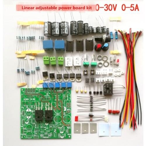 Adjustable Power Supply 0-30V 0-5A Learning Experiment Power Board Stabilized Current Power Board Kit