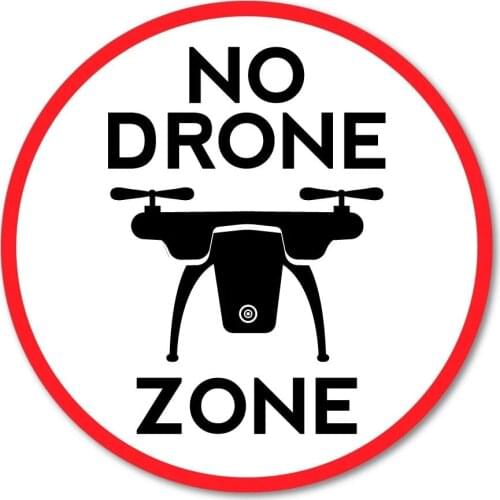 S40818# Various Sizes Funny Self-adhesive Decal Drone zone Car Sticker Waterproof Auto Decors on Bumper Rear Window