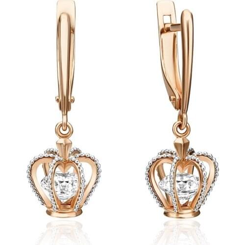 585 sterling gold earrings, platinum brand, art. 02-4539-501-1111-67