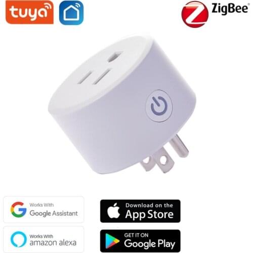 Tuya Smart Plug US Zigbee Wireless 15A Socket Smart Life App Remote Timer Switch Voice Control Works With Alexa Google Home