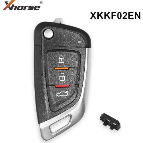 2pcs Xhorse Universal WIRE Remote Car Key with 3 Buttons XKKF02EN for VVDI Key Tool/VVDI2 for BMW style english version