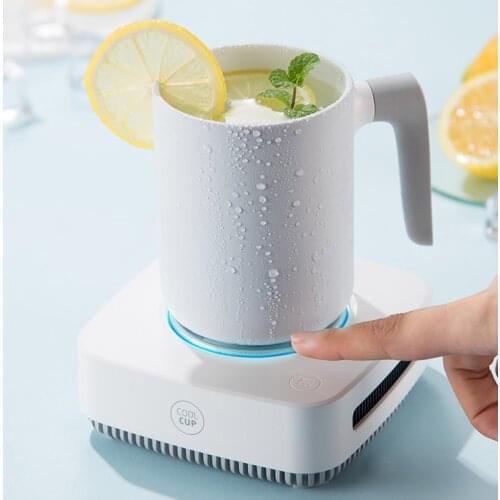 2 in 1 Coffee Mug Warmer Cooler Device Fast Cooling Smart Thermostatic Coaster Cup Heating Cooling Beverage for Office Desk Use