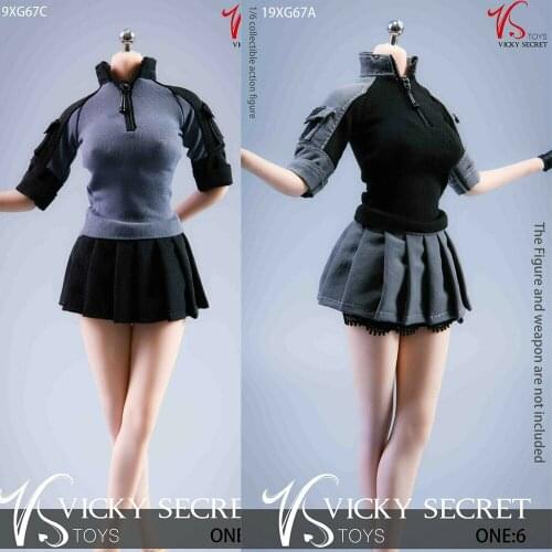 In Stock 1/6 VSTOYS 19XG67 Female Combat Uniform Skirt Clothes Set 3 Styles Fit 12'' PH TBL Dolls