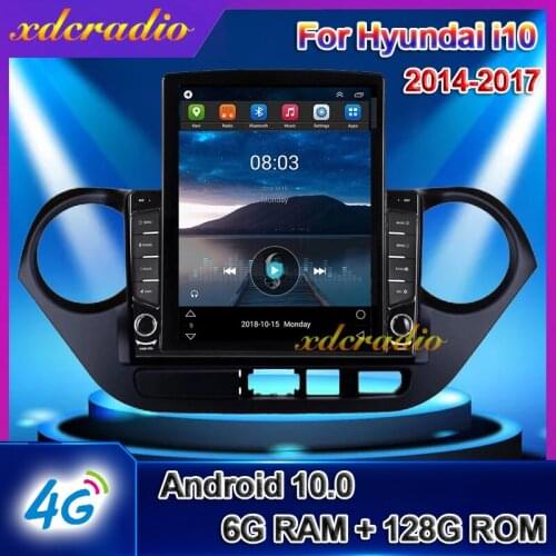 Xdcradio 10.4" Android 10.0 Tesla Style Vertical Screen For Hyundai i10 Car Radio Automotivo Multimedia Player GPS Navigation