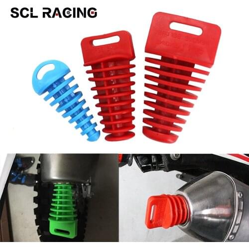SCL Racing 1PC Three Sizes Motorcycle Exhaust Pipe PVC Plug Muffler Wash Plug Pipe Protector Motocross Tailpipe Removable Plug