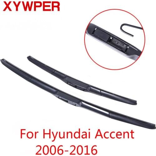 XYWPER Wiper Blades for Hyundai Accent 2006 2007 2008 2009 2010 2011 2012 2013-2016Car Accessories Soft Rubber Windshield Wipers