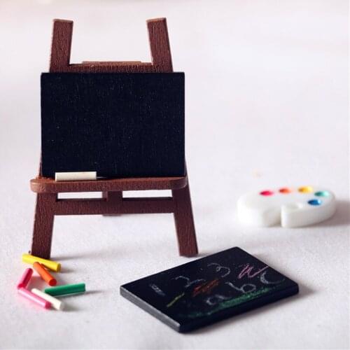 1set Dollhouse Mini Chalkboard Chalk Suit for Micro Landscape Furnishing DollHouse Decoration Accessories