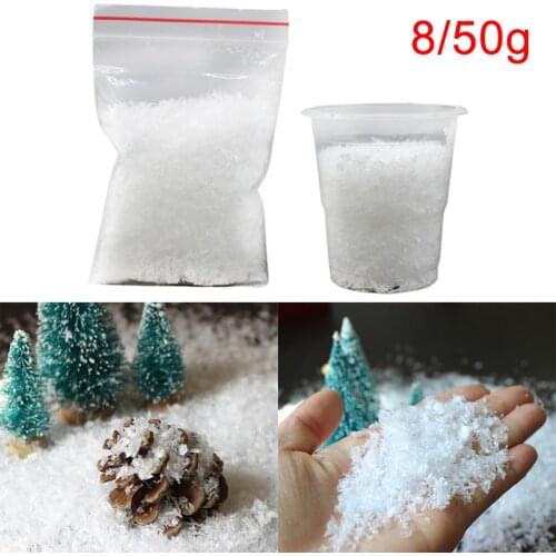 1 Bag 8g/50g Christmas Decoration Artificial Plastic Dry Snow Powder Xmas Gift DIY Scene Prop
