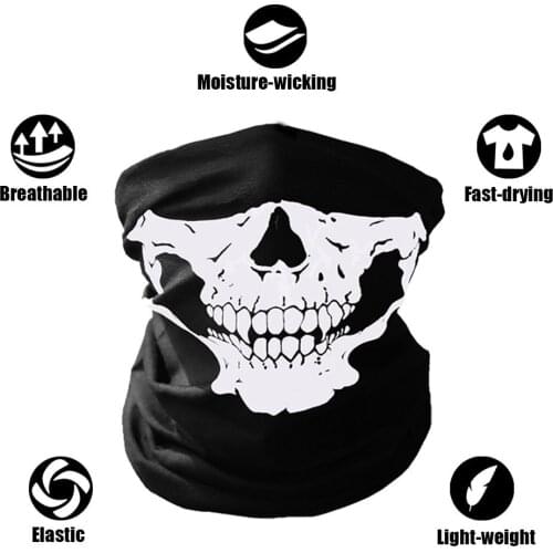 10 pcs Breathable Seamless Tube Skull,Dust-proof Windproof Motorcycle Bicycle Bike for Cycling,Camping,Motorcycli