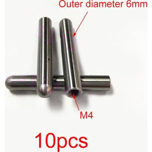 10Pcs M4 Palin Bearing Rod Test Fixture Guide Column OD 6mm Tool M4 Spacer/Standoffs/Column