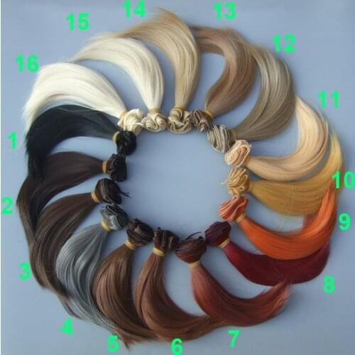 15cm wavy doll hairs SD AD 1/3 1/4 1/6 bjd doll diy Hair for blyth BJD curly doll wigs tress