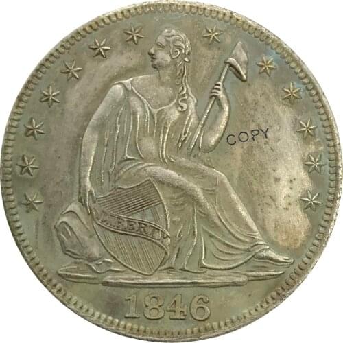 1846 United States Half Dollar Cupronickel Plated Silver Collectibles Copy Coin