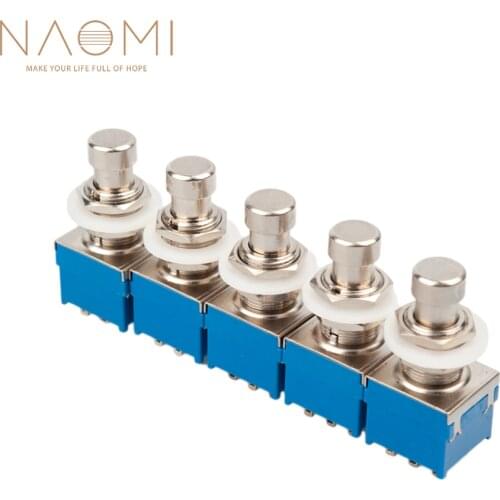 2PCS Guitar Effects 3PDT 9-Pin Latching Stomp Pedal Footswitch Foot Switch Blue