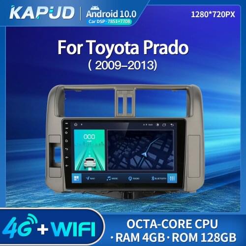 Kapud Android 10.0 Car Multimedia Video Player 9" Navigation For Toyota Prado 150 2010 - 2013 Radio Stereo BT GPS Wifi DSP