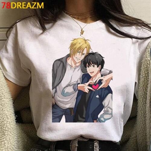 Banana Fish t-shirt tshirt men kawaii japanese tumblr vintage couple t-shirt ulzzang