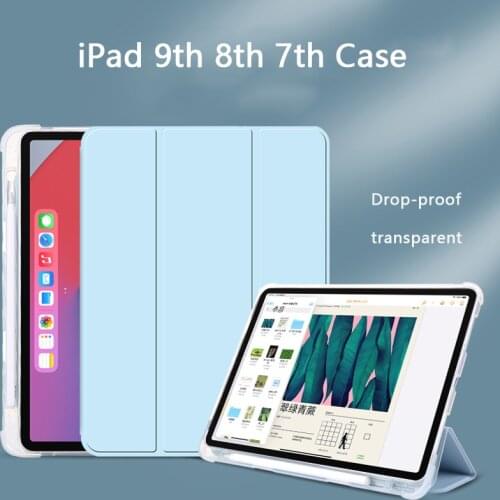 For iPad 10 2 Case iPad 7th 8th Generation Case Protective Shockproof Soft Transparent