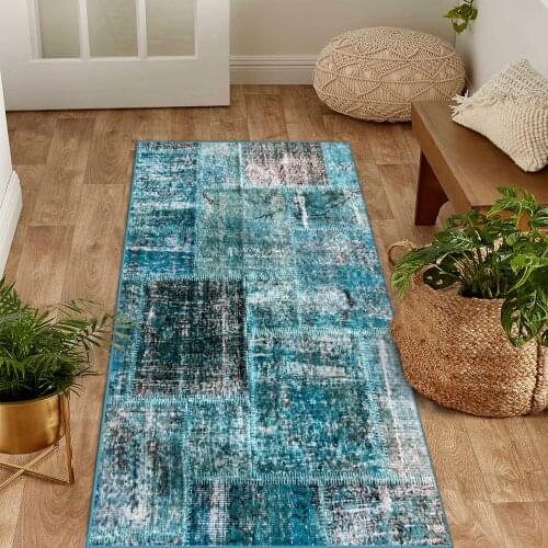 Blue grey color black blue square rectangle patterned carpet modern carpet living room carpet free shipping soft textured carpet